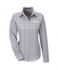 Devon & Jones Ladies' Crown Collection® Glen Plaid Woven Shirt